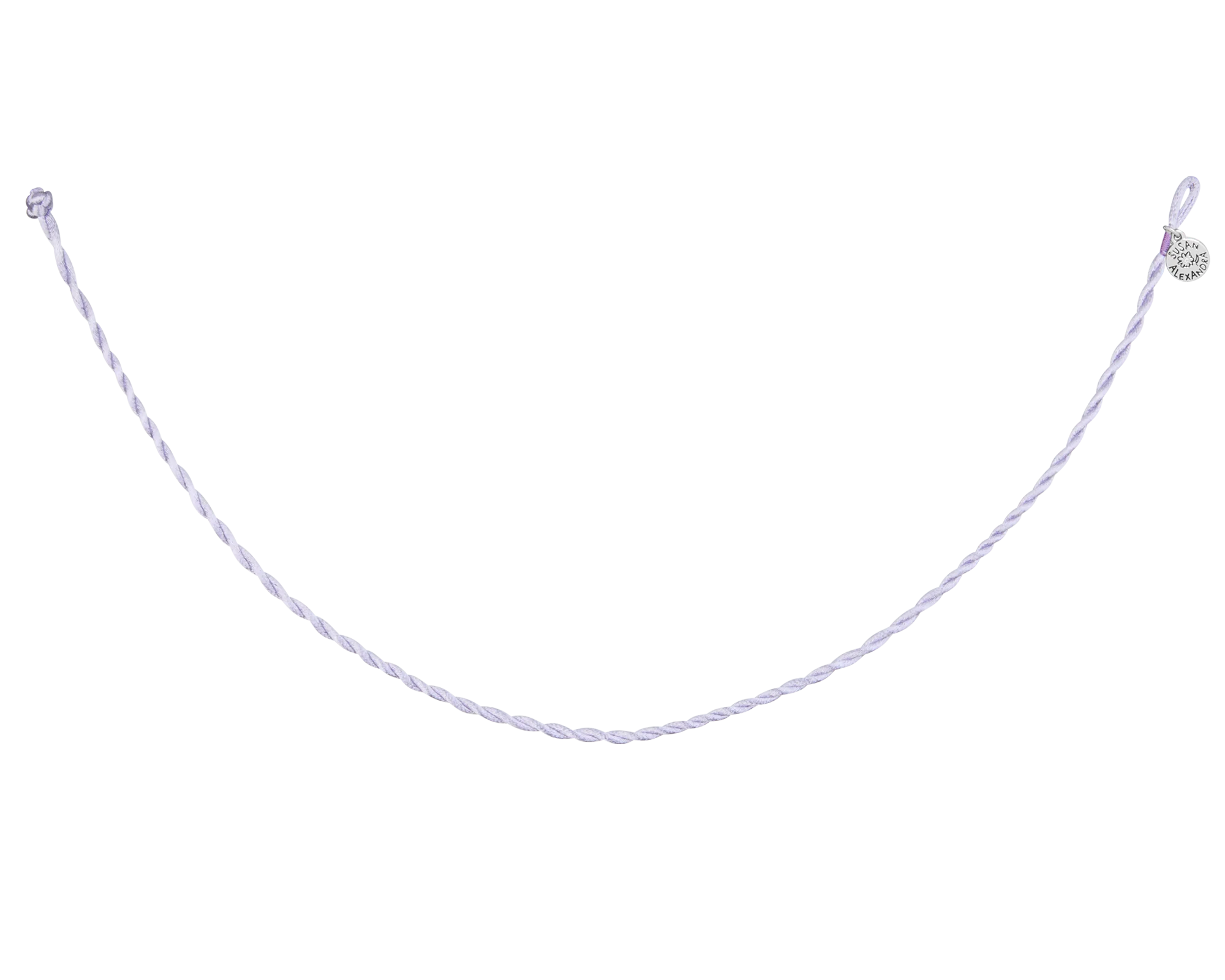 Chrome Tiny Joys Necklace on Lavender Wishlette Cord