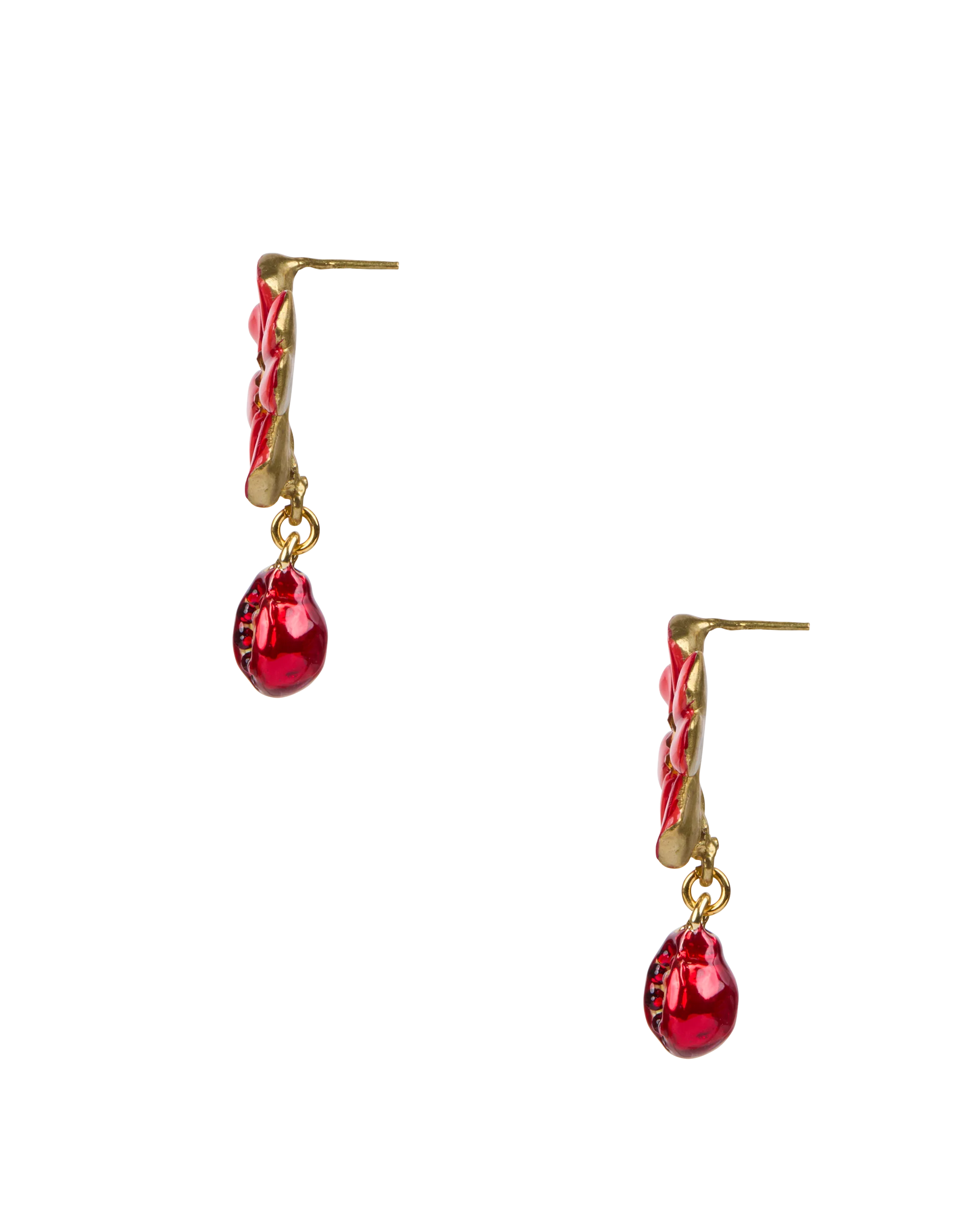 Pomegranate Flower Earrings - Image 3