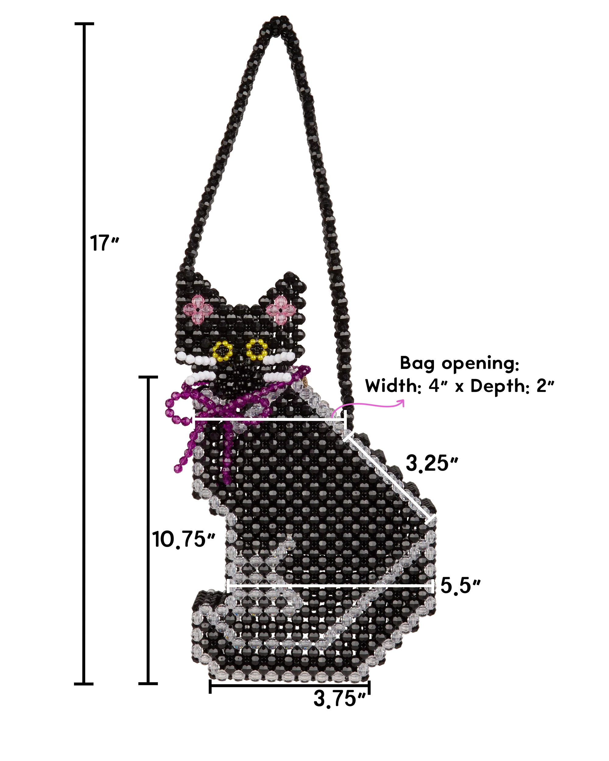 SAMPLE SALE Black Cat Bag - Image 2