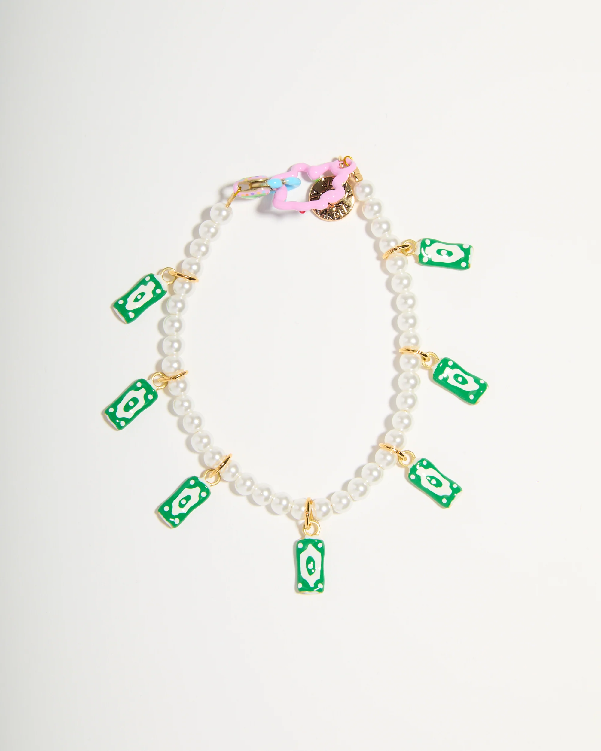 SAMPLE SALE Tiny Joys Bracelet on Pearly Chain - Image 4