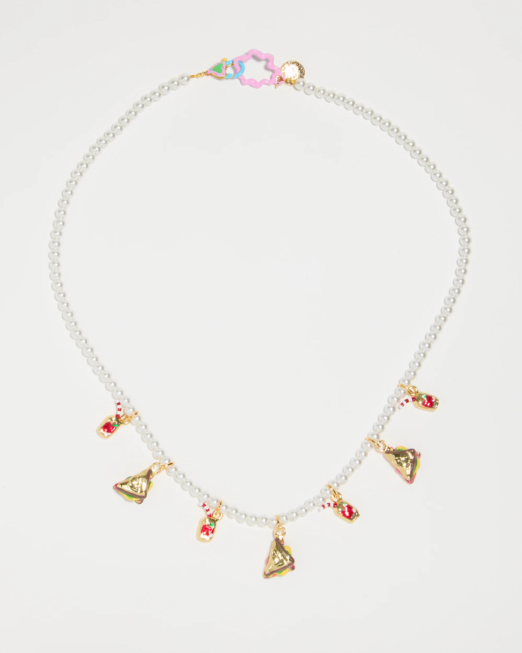 SAMPLE SALE Tiny Joys Necklace on Pearly Chain - Image 4